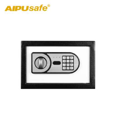 AIPU electronic safe LS20/ Home & Office safe box with silver brush keypad panel/security storage box with contrast color